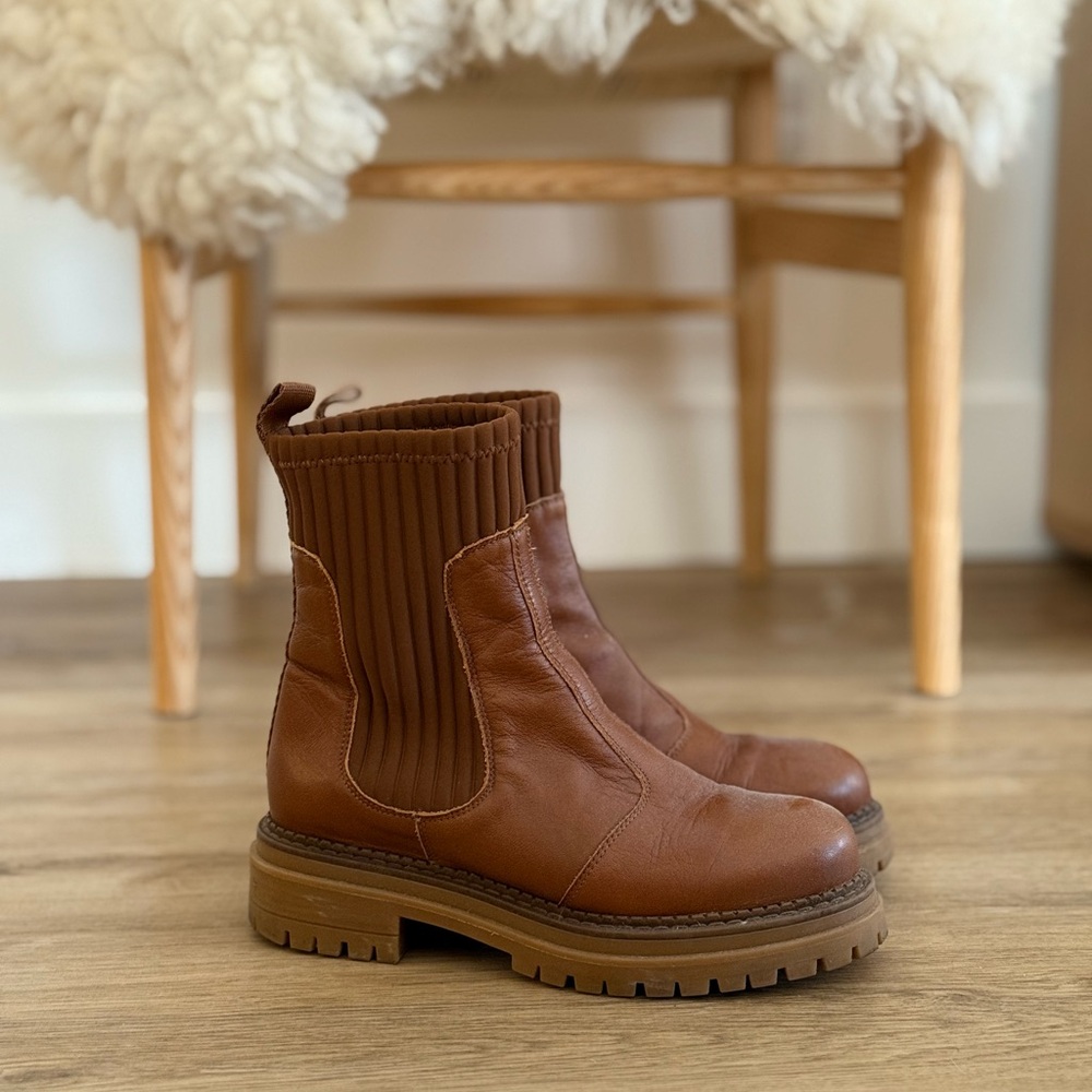 Anthropologie Brown Ankle Boots